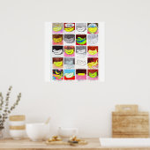 20 Bananen 3x3 Poster (Keuken)
