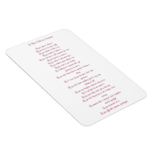 20 Basisregels voor coëxistentie Magneet (Rechterzijde)