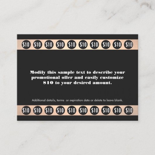 20 Bezoek Beauty Salon Punch Kaart Klantenkaartje (Voorkant)