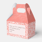 20 Birthday Dank u het Willekeurige Patroon Koraal Bedankdoosjes (Achterkant)