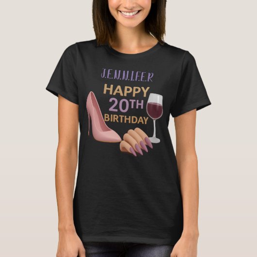 20 birthday for girl Women's Basic T-Shirt (Voorkant)