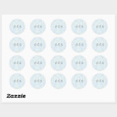 20 Blauw/Wit Damask Bruiloft Favor Stickers (Vel)