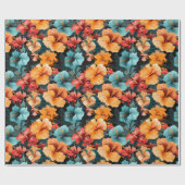 #20 Bloemen patroon Cadeaupapier (Vlak)