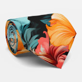 #20 Bloemen patroon Stropdas (Opgerold)