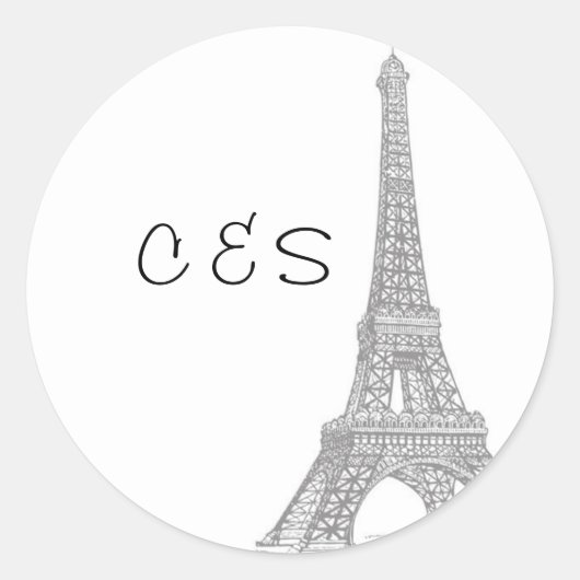 20 Bruiloft in Paris Favor Stickers (Voorkant)