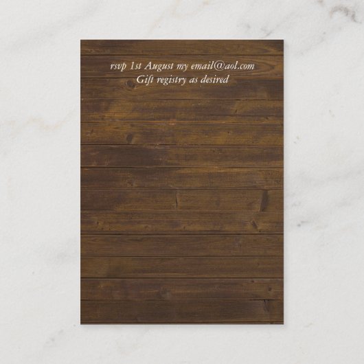 20 Budget RUSTIEKE FOTOBESTAND Save Date en Envelo Advieskaart (Achterkant)