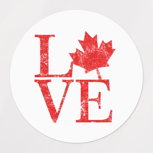 20 Canadese esdoornblad liefde Labels (Design 2)