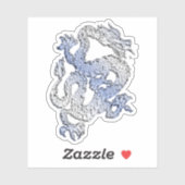 20 Chrome Style Dragon-Prints Sticker (Vel)