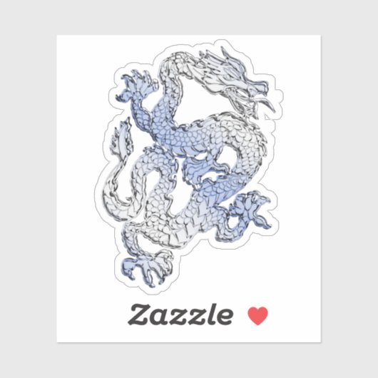 20 Chrome Style Dragon-Prints Sticker (Vel)