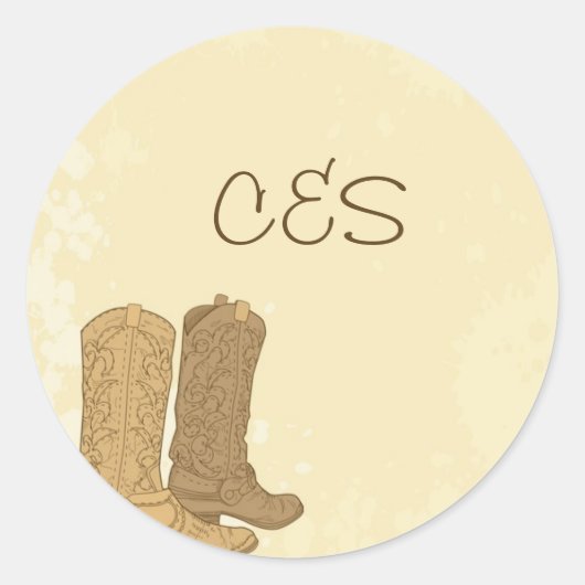 20 Cowboy bruiloft gunst Stickers (Voorkant)