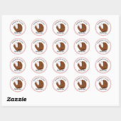 20  Cupcake Toppers Baseball Glove Ronde Sticker (Vel)