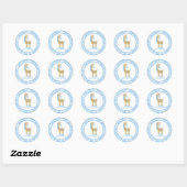 20  Cupcake Toppers Oerwoud Giraffe Ronde Sticker (Vel)