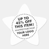 20 Custom Star Stickers 45% OFF Bulk Kopen Korting (Voorkant)