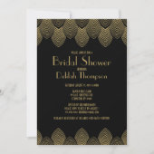  20-dagen Art Deco Bridal Shower Invitation Kaart (Voorkant)