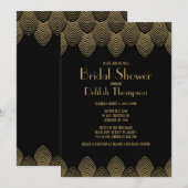  20-dagen Art Deco Bridal Shower Invitation Kaart (Voorkant / Achterkant)