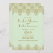 20-dagen Art Deco Bridal Shower Invitation Kaart (Voorkant / Achterkant)