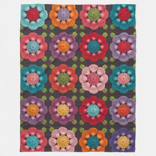 20 Daisy Bloem Patroon Worpdeken Zachte Vlies Fleece Deken (Voorkant)