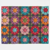 20 Daisy Flower Pattern Throw Blanket  Soft Fleece Deken (Voorkant (Horizontaal))