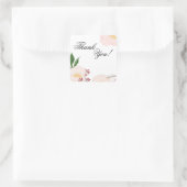 20 Dank U Stickers Baby Roze Kosmos op Wit (Tas)