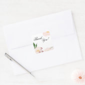 20 Dank U Stickers Baby Roze Kosmos op Wit (Envelop)