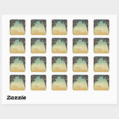 20 Dank u Stickers Beach Sunset Palm Tree Strin (Vel)