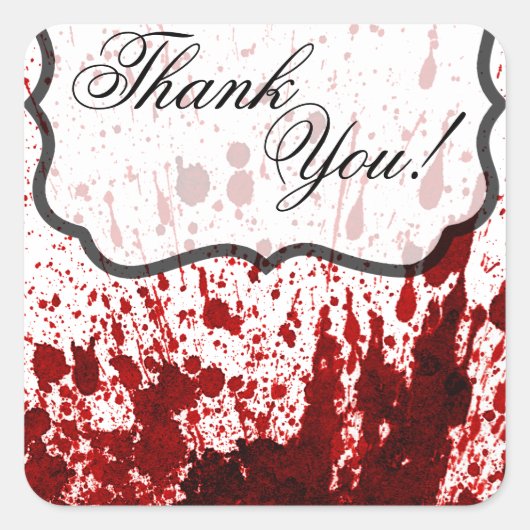 20 Dank u Stickers Blood Splatter Vampire Gothi (Voorkant)