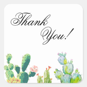 20 Dank u Stickers Bohemian Cactus Succulents D