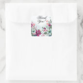 20 Dank u Stickers Tropische bloemen op Blue Omb (Tas)