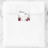 20 Dank u Stickers White Roses Gold Geometric (Tas)