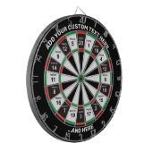 20 dartboard met aangepaste tekst voor foto's dartbord (Voorkant Links)