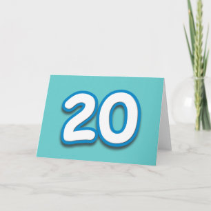 20 de Verjaardag of het Jubileum van het jaar - Kaart