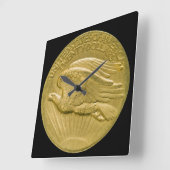 20 dollar goudstuk Dubbeladelgeld 1907 Vierkante Klok (Hoek)