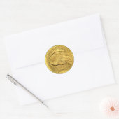 20 dollar US Eagle Gold Piece Round Sticker (Envelop)