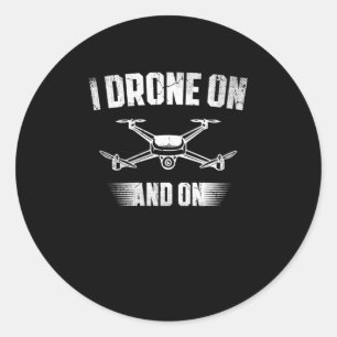 20.Drones voor een dronepiloot Ronde Sticker