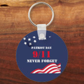 20 e Jubileum 9/11 Neve Vergeet T-Shirt Sleutelhanger (Voorkant)