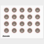 20 Envelope Seal Wedding Owls Personalized Ronde Sticker (Vel)