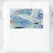 20 eurobiljetten - Geldkunst Rechthoekige Sticker (Tas)