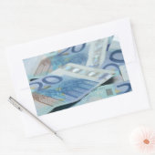 20 eurobiljetten - Geldkunst Rechthoekige Sticker (Envelop)