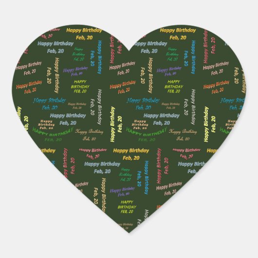 20 februari, 20 september Sticker (Voorkant)