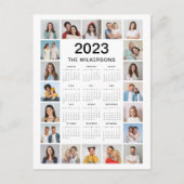 20 Foto Collage 2023-jaarkalender Jouw naam toevoe Briefkaart (Voorkant)