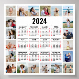 20 Foto Collage 2024 Jaaroverzicht Kalender Poster
