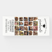 20 Foto Collage Afstuderen Modern Minimaal Wit Spandoek (Horizontaal)