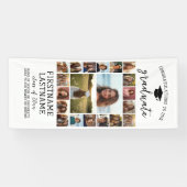 20 Foto Collage Afstuderen Modern Minimaal Wit Spandoek (Horizontaal)