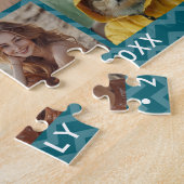 20 Foto Collage Blauw met Witte Tekst Legpuzzel (Zijkant)