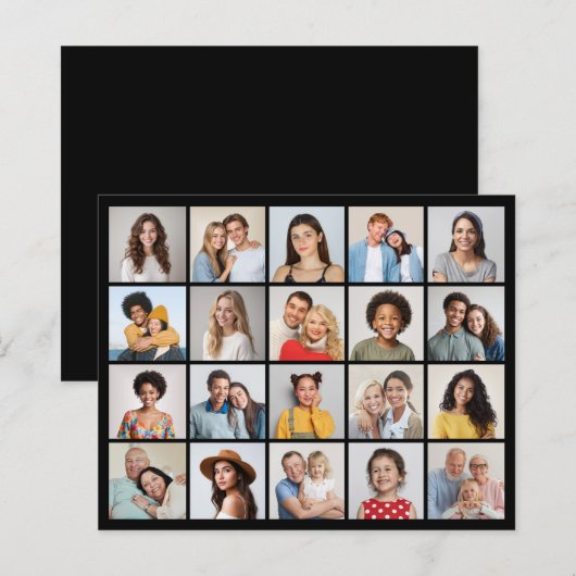 20 Foto-Collage Editable Color Kaart/Papierblad (Voorkant / Achterkant)