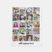 20 Foto collage - Net met Script-tekst - wit Fleece Deken (Voorkant)