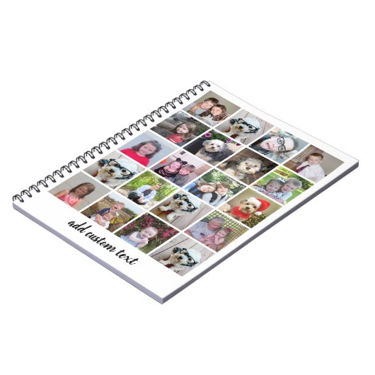 20 Foto collage - Net met Script-tekst - wit Notitieboek (Linkerzijde)