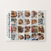 20 Foto Collage - Raster met tekst - wit Legpuzzel (Horizontaal)