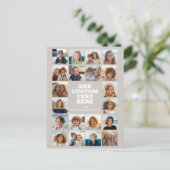 20 Foto Collage - Taupe en Tekst Briefkaart (Staand voorkant)