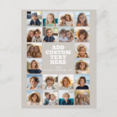 20 Foto Collage - Taupe en Tekst Briefkaart (Voorkant)